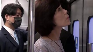 old lustful woman groped in the subway